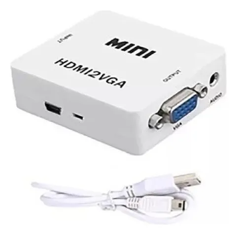 Adaptador Convertidor De Señales Hdmi A Vga Video Monitor Tv