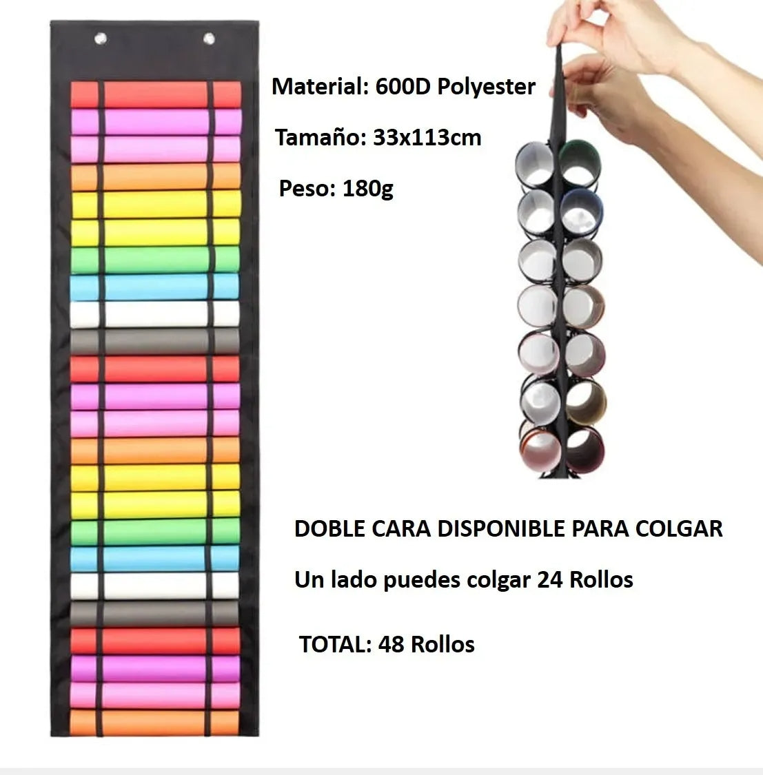 Organizador Almacén 48 Vinil Vinilo 33x113cm 600d Polyester