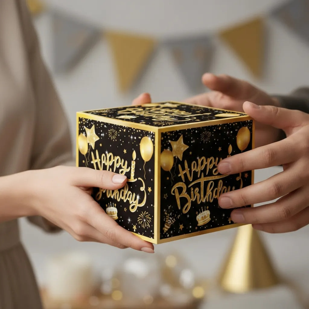 Caja De Dinero Sorpresa Happy Birthday Decorativa Fiesta