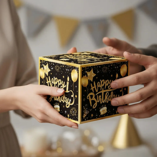 Caja De Dinero Sorpresa Happy Birthday Decorativa Fiesta