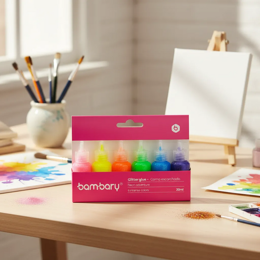 Kit De Goma Escarchada De 6 Unidades X 20 Ml C/u Bambary