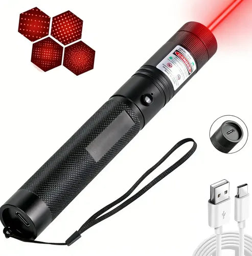Apuntador Laser Puntero 1000 Metros Poderoso Recargable USB Rojo