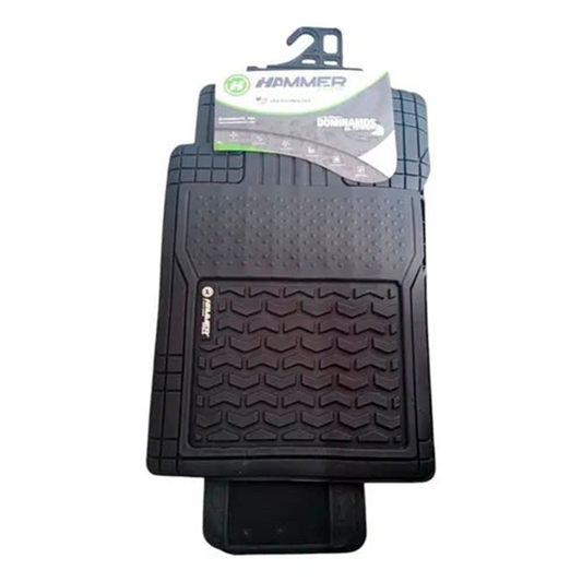 Alfombra De 4 Piezas Negro Con Ajuste Posterior En Velcro