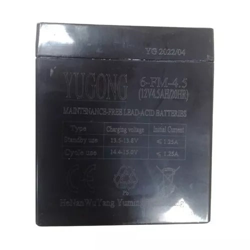 PILA BATERIA 12V 4.5ah  UPS, ALARMA, CERCO ELECTRICO