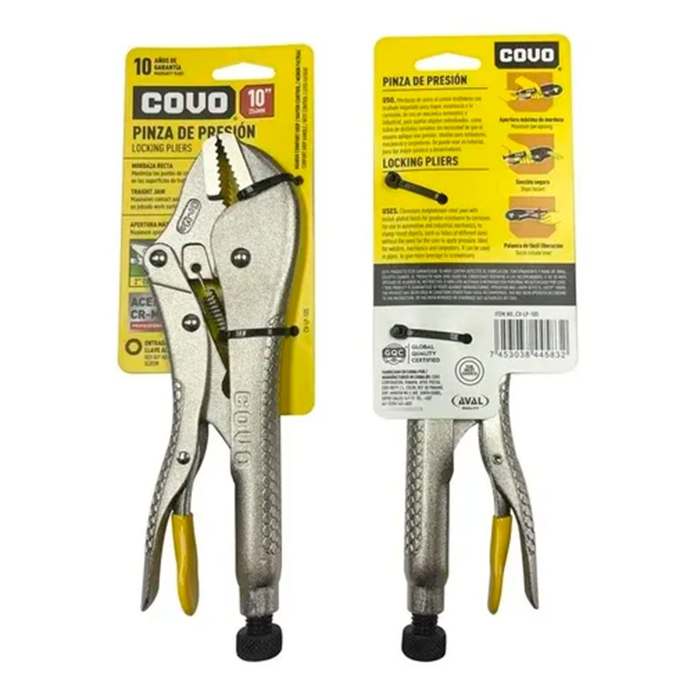 Alicate De Presión Curvo Profesional 10 Pulgadas Marca Covo
