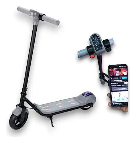 Monopatín Scooter Eléctrica Recargable Con Luces