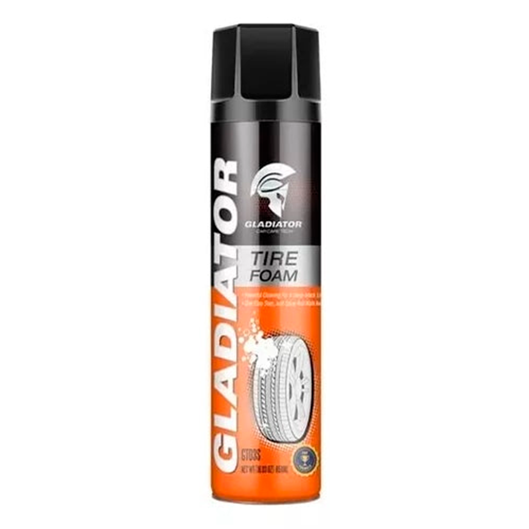 Spray Espuma Brillante Para Cauchos De 650 Ml Gradiator