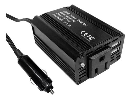 INVERSOR DE CORRIENTE 12V A 110V 150W 1 ENCHUFE 2 PUERTO USB