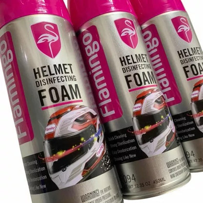 ESPUMA DESINFECTANTE  LIMPIADORA PARA CASCO DE MOTOS FLAMINGO