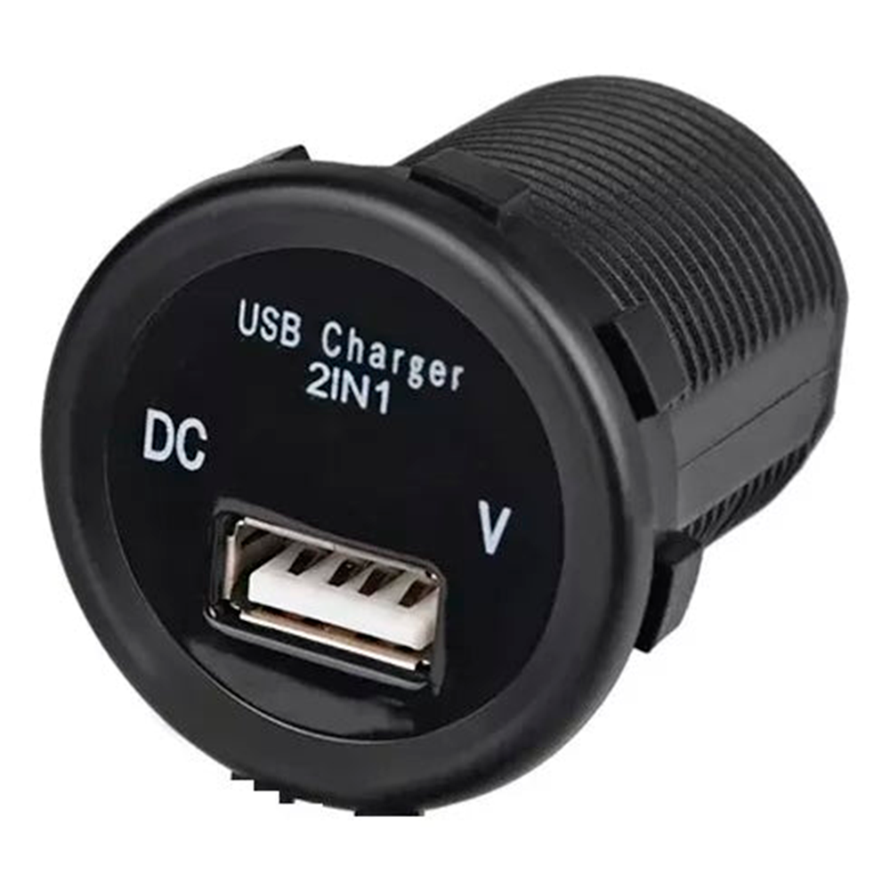Indicador De Voltímetro Puerto Usb Input 12-24v - 5a 2.1a