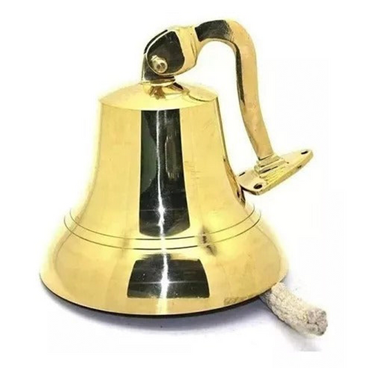 CAMPANA DORADA DE METAL 6 PULGADAS DECORATIVA TIMBRE