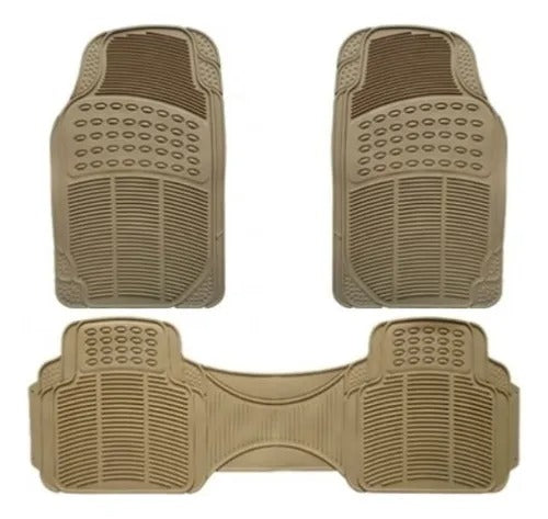 Juego De Alfombra Para Carro De 3 Pza Color Beige Universal