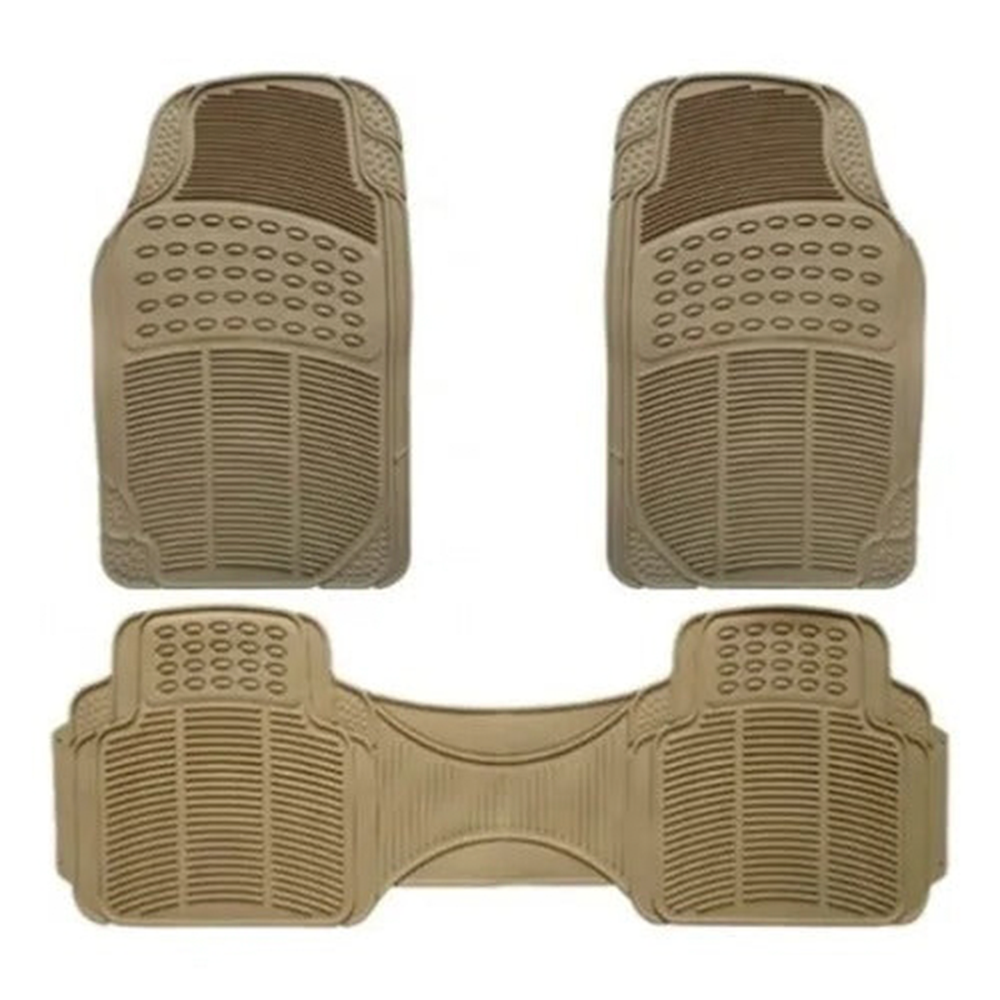 Juego De Alfombra Para Carro De 3 Pza Color Beige Universal