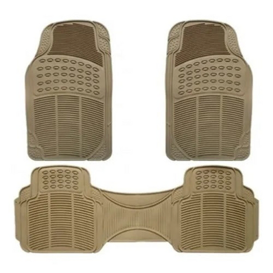 Juego De Alfombra Para Carro De 3 Pza Color Beige Universal