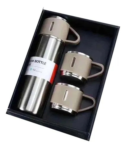 TERMOS TERMICOA CON TAZAS 3 PIEZAS VACUUM