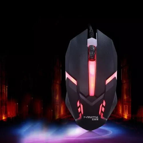 MOUSE GAMER ALAMBRICO CON LUCES RGF