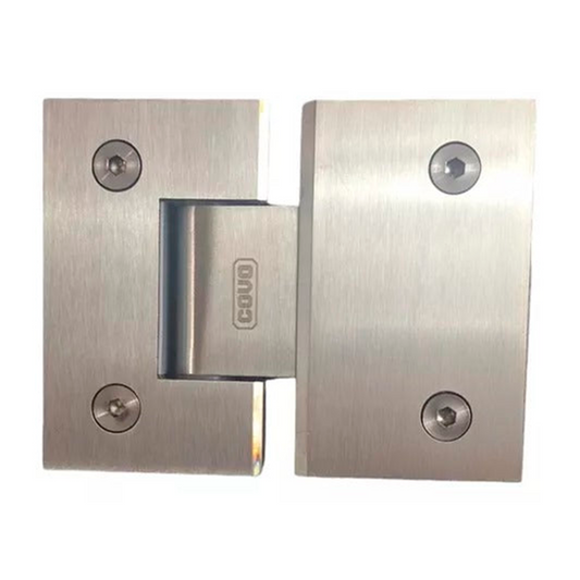 BISAGRAS PARA PUERTAS DE VIDRIO APERTURA 180° SATINADA