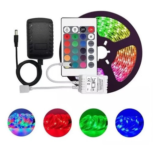 KIT DE CINTAS LED ROLLO DE 5 METROS RGB 12V