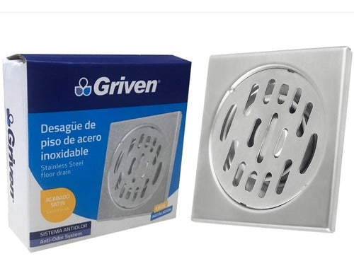 REJILLA CUADRARA DE METAL DESAGUE DE PISO 4"