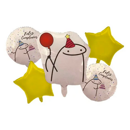 Set De Globos De 5 Piezas Variados Para Fiestas Y Arreglos