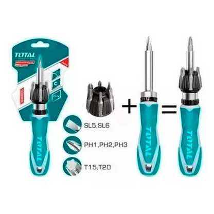 DESTORNILLADOR CON RATCHET CON PUNTAS INTERCAMBIABLES