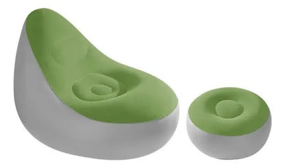SILLON SOFAS PUFF INFLABLE CON REPOSA PIES DE DESCANSO