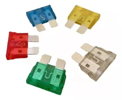 KIT DE MINI FUSIBLES DE 100 PIEZAS VARIOS AMPERAJES