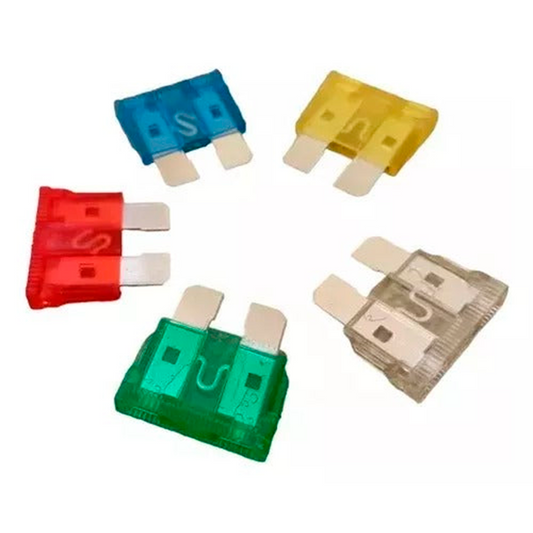 KIT DE MINI FUSIBLES DE 100 PIEZAS VARIOS AMPERAJES