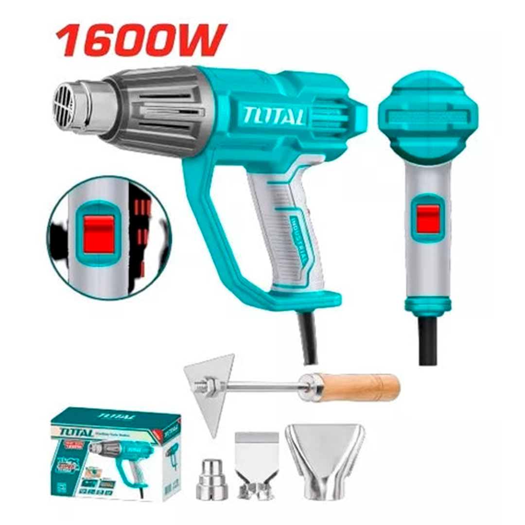 Pistola De Calor Profesional Uso Industrial 16000w Total Tools + Raspador
