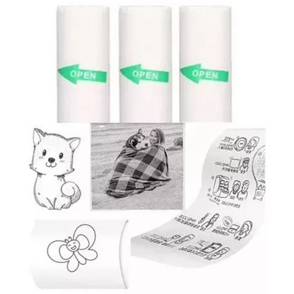 Rollos Papel Térmico Autoadhesivo Para Mini Impresora Térmica