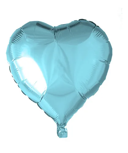 GLOBO METALIZADO CORAZON LISO 18 INCH AZUL