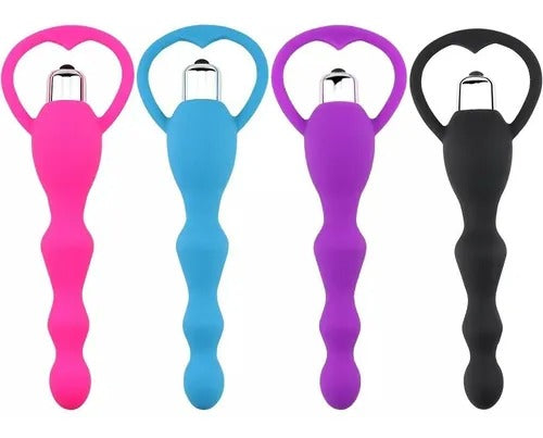 Plug Iniciador Anal Vara Consolador Con Vibración 4 Bolas
