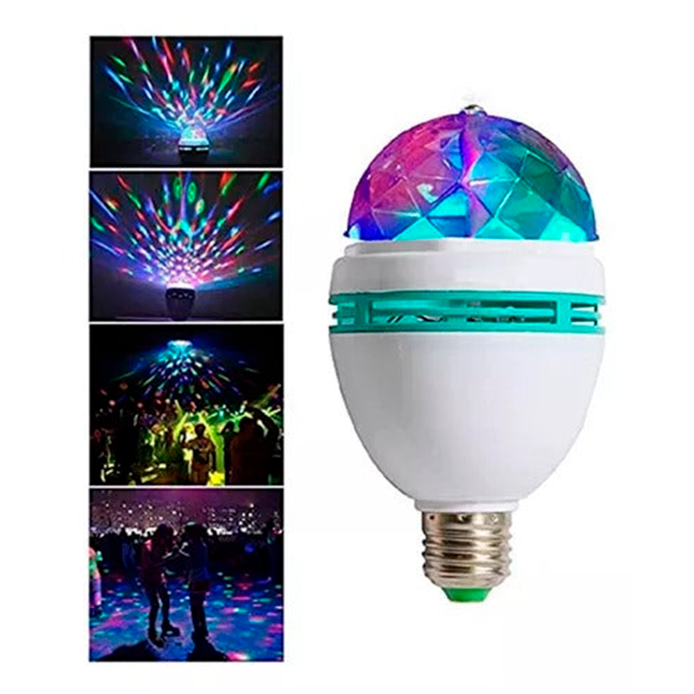 BOMBILLO LED DISCOTECA MULTICOLOR ROSCA 5W