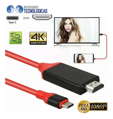CABLE TIPO C A HDMI 2 METROS SOLO SAMSUNG ALTA GAMA