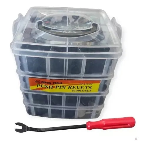 Clips Grapas Plásticas Para Carros 650 Piezas Carrocería