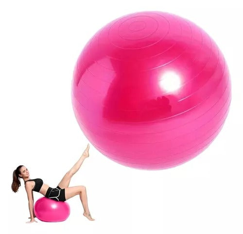 PELOTA PILATE CON BOMBA INFLADORA YOGA,EJERCICIO.