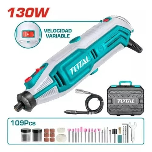 Rotamil Dremel Total Tools 130 W Con Accesorios Mini Grinder