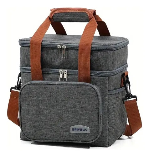 Lonchera 3 Compartimientos Bolso Térmico Vianda Impermeable