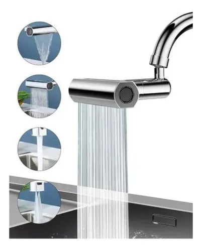 Grifo De Cocina Con Extensión De 4 Modos Adaptador Giratorio