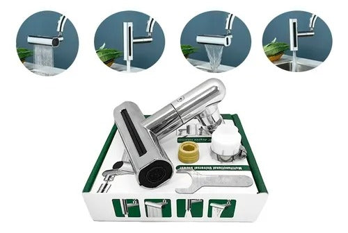Grifo De Cocina Con Extensión De 4 Modos Adaptador Giratorio