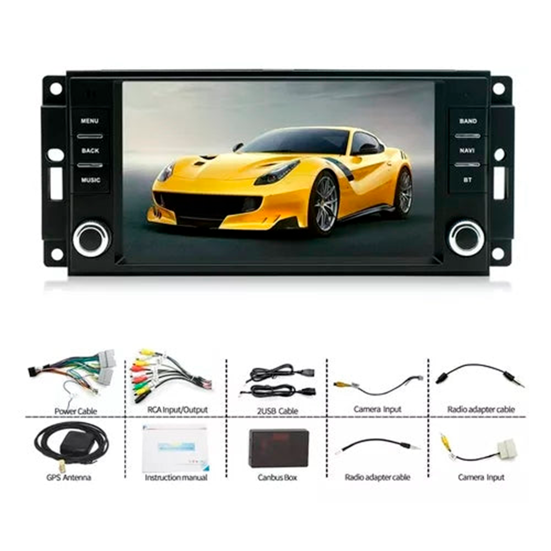 Reproductor De Pantalla Android Para Jeep 4+64 Gb + Camara De Retroceso