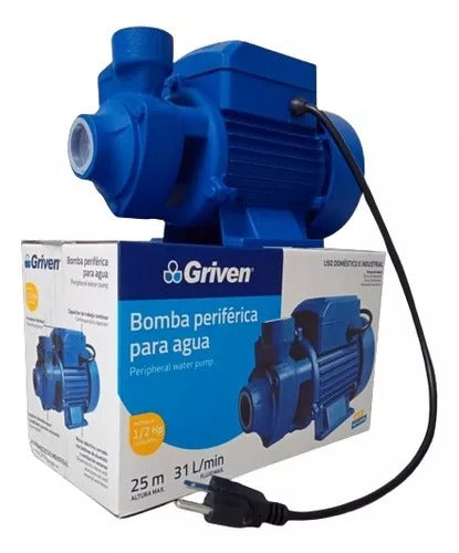 BOMBA DE AGUA PERIFERICA 1/2HP GRIVEN