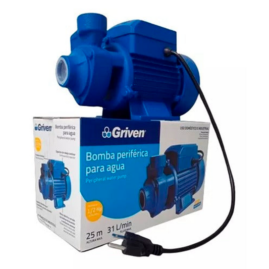 BOMBA DE AGUA PERIFERICA 1/2HP GRIVEN