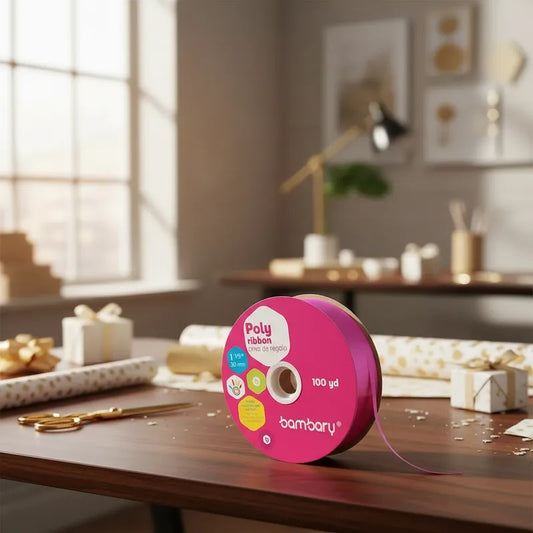 Cinta De Regalo De 30 Mm/100 Yardas Bambary