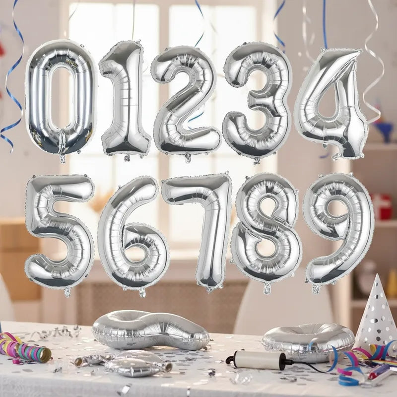 NUMERO PLATEADO 16 PULGADAS