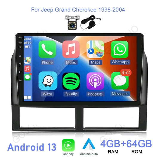Reproductor Pantalla Android 9 Grand Cherokee 98/04 4+64gb