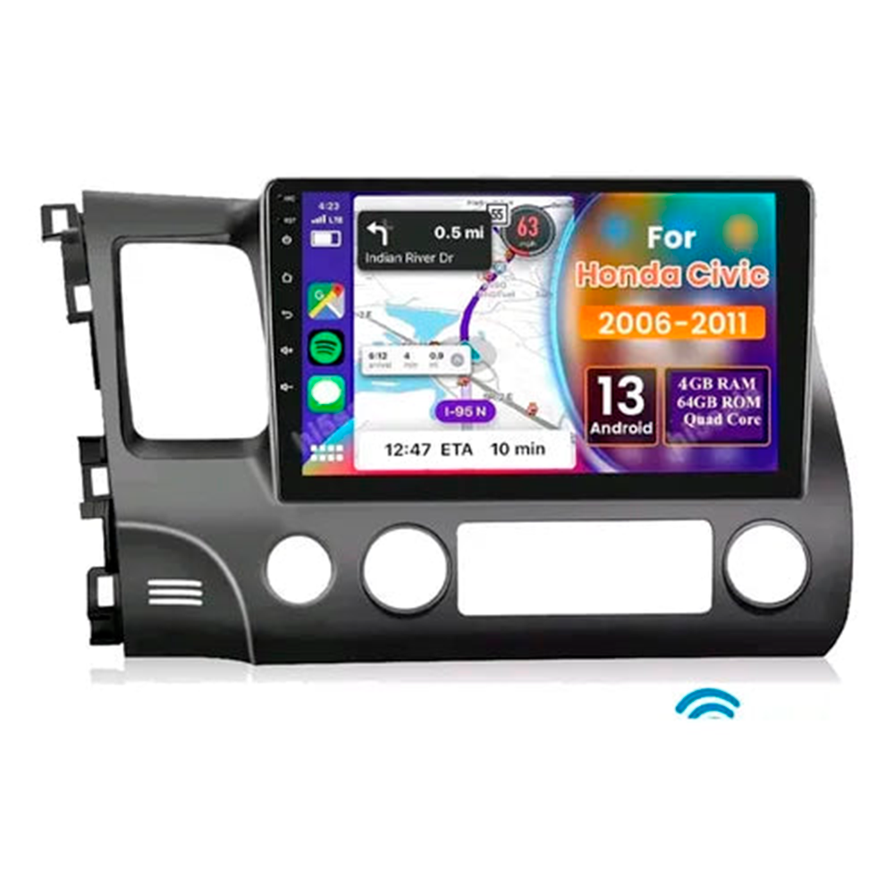 Reproductor Pantalla Android 10 Honda Civic Emotion 4+64gb