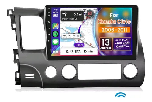 Reproductor Pantalla Android 10 Honda Civic Emotion 4+64gb