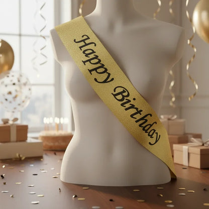 Bandas Happy Birthday Escarchas Metalizadas Fiestas/arreglos