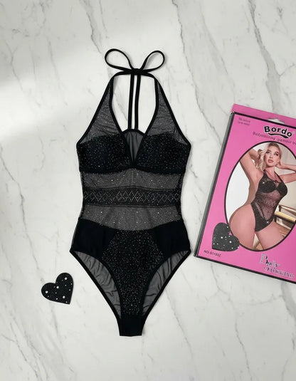 Lencería Bordo Body Stocking Glamour Trend Talla Única